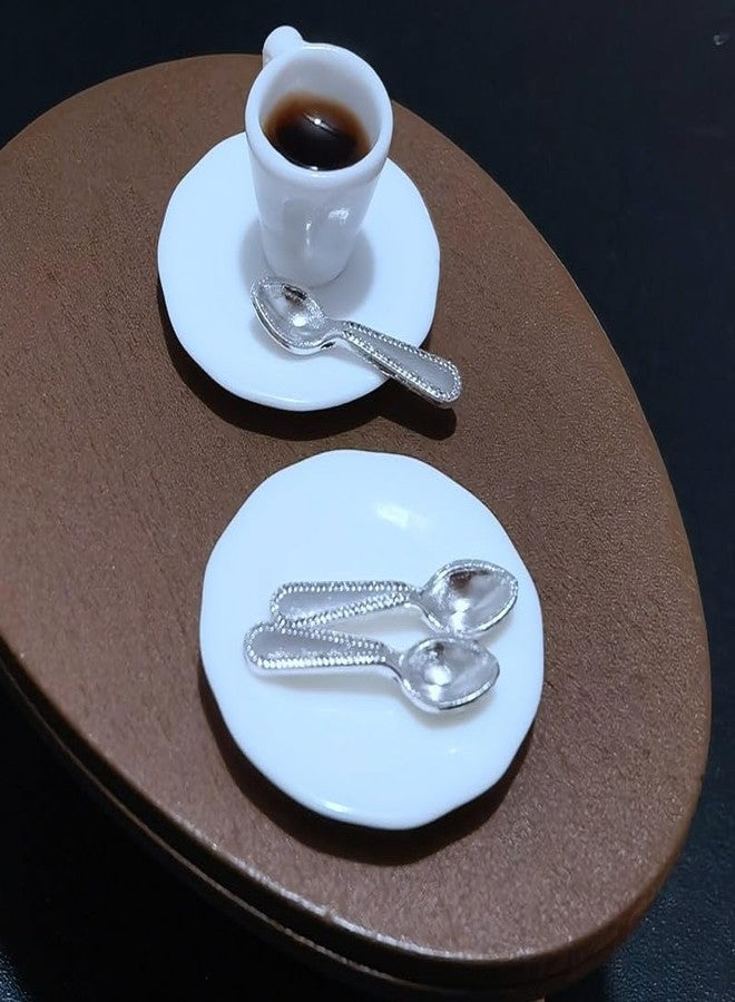WinldMonmo 1:12 Scale Miniature Coffee Cup with Spoon - Dollhouse Scene Accessory for DIY Summer Table Setting, Desktop Display, Realistic Resin Mug Prop for Relaxation-Themed Mini Décor - Image 3
